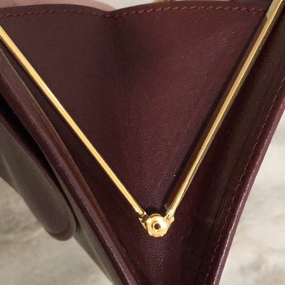 CARTIER Vintage Flap Kiss Lock Bifold Long Wallet Excellent Condition - Picture 13 of 16